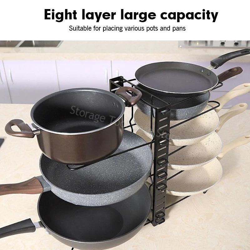 Kitchen Rack Adjustable Pan Pot Rack