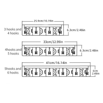 Wall Mounted Mop Holder - 3/4/5 Position Multi-Functional Broom Hanger